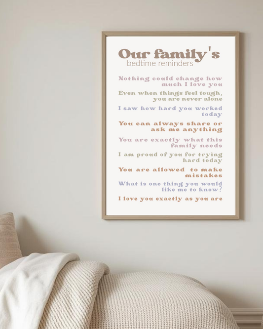 Our Family’s Bedtime Reminders: Creating Connection at Night